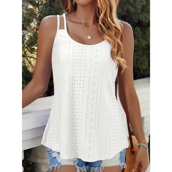 Ashen Fane Women's Mauve Relaxed Tank Top With Raw Edge Sleeves & Cut Out Neck - Medium
